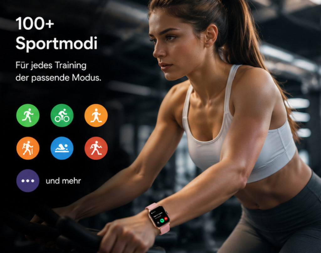 NovaFit™ Smartwatch – 2,01” HD Touchscreen | Bluetooth-Anrufe | 100+ Sportmodi