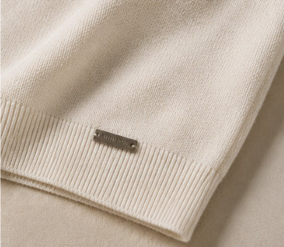 AUREON Knit Polo – Ivory White